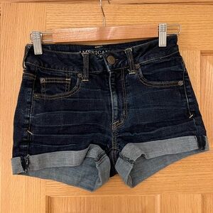 American Eagle Outfitters Women's Dark Wash Jean Shorts